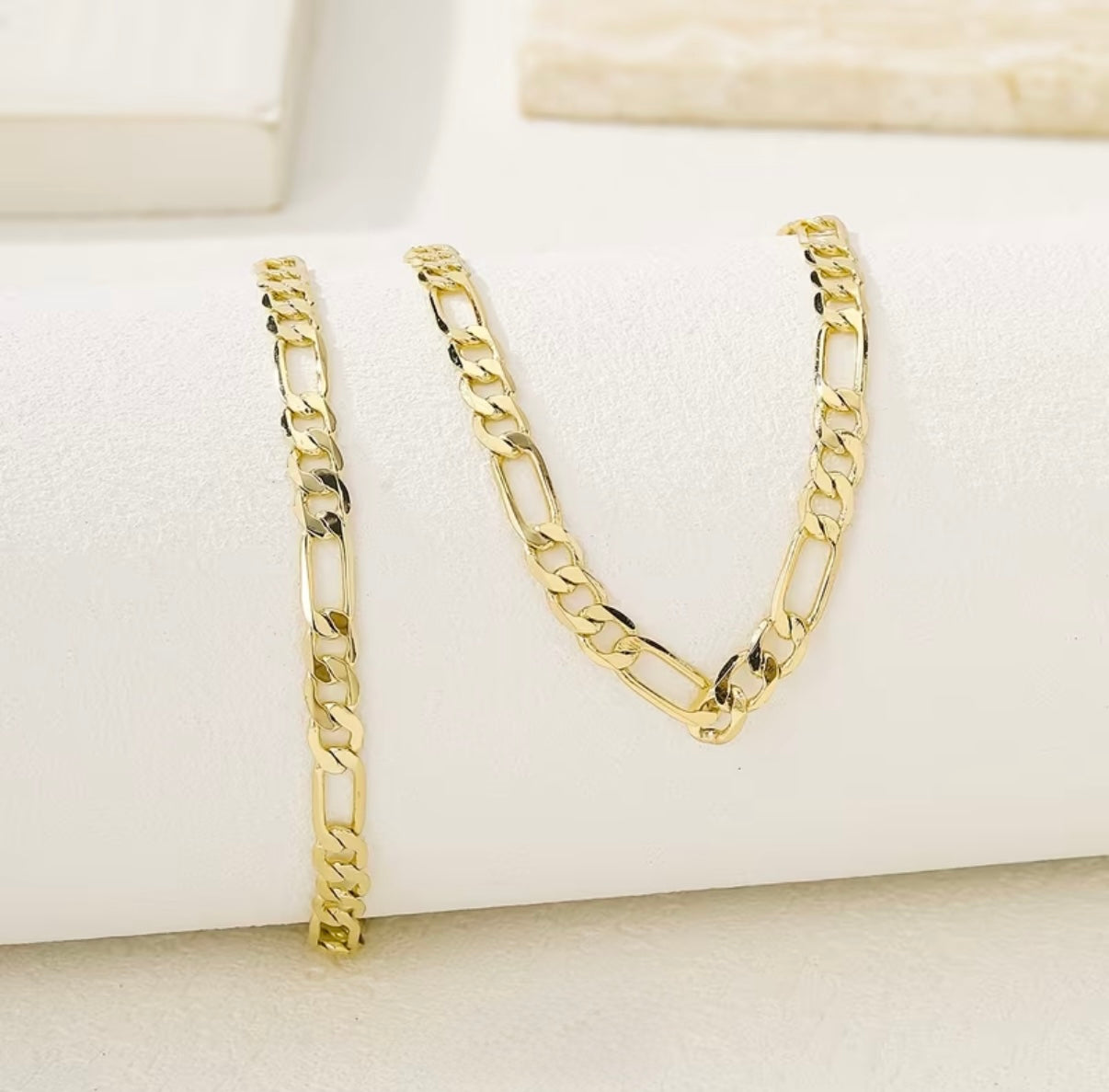 Gold Necklace & Bracelet