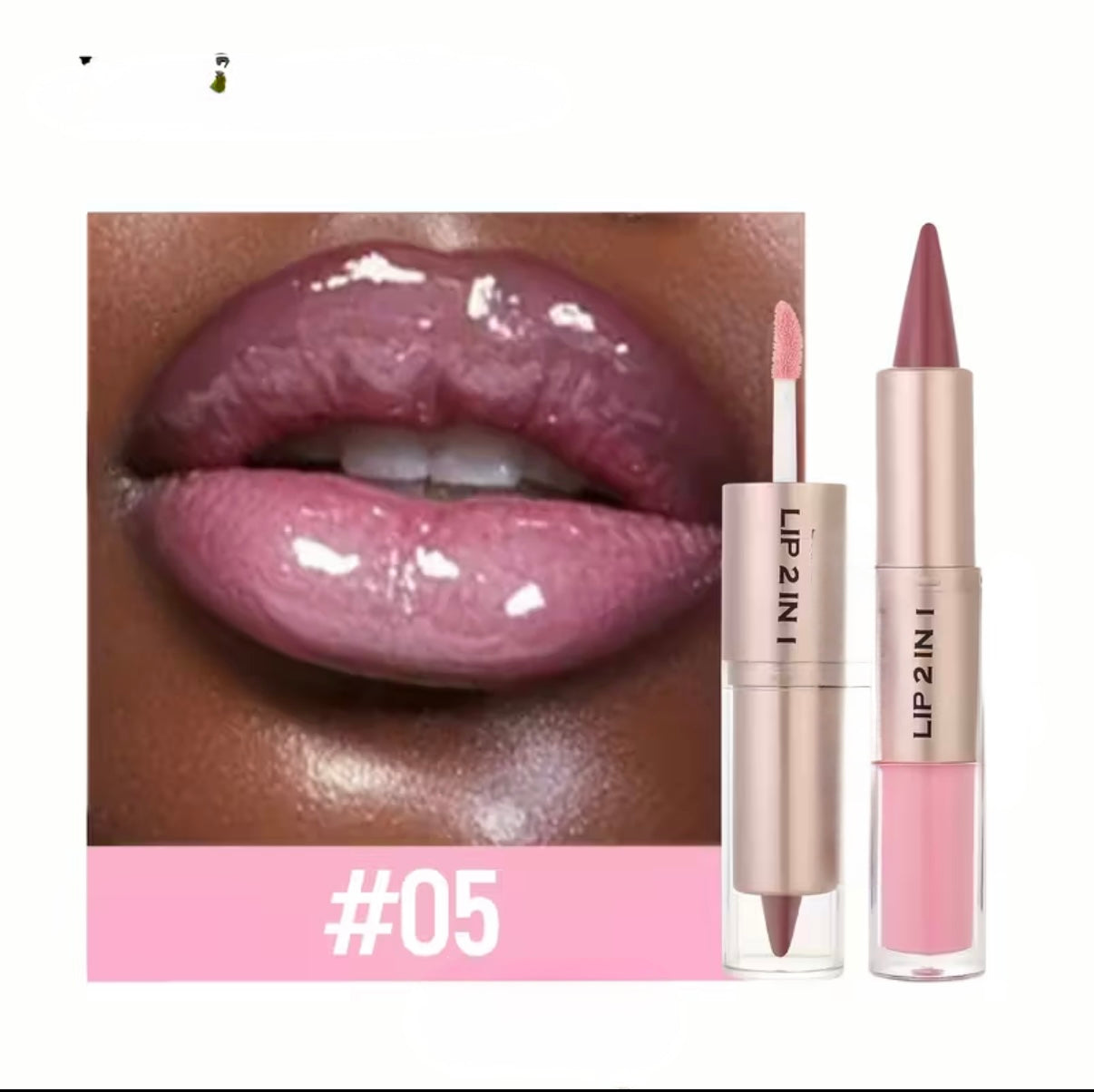 Lip Gloss With Matte Lip Liner